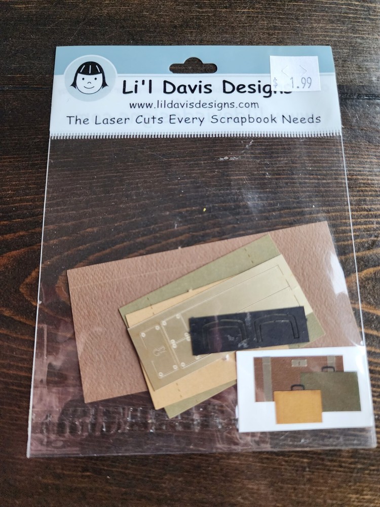 LI’L DAVIS DESIGNS Luggage Suitcase Travel Laser Die Cut Embellishment New #20