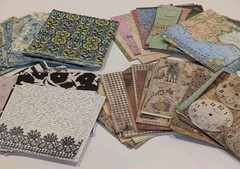 50 Pc. Mixed Lot Scrapbook Paper Cardstock Card Making Junk Journal Collage