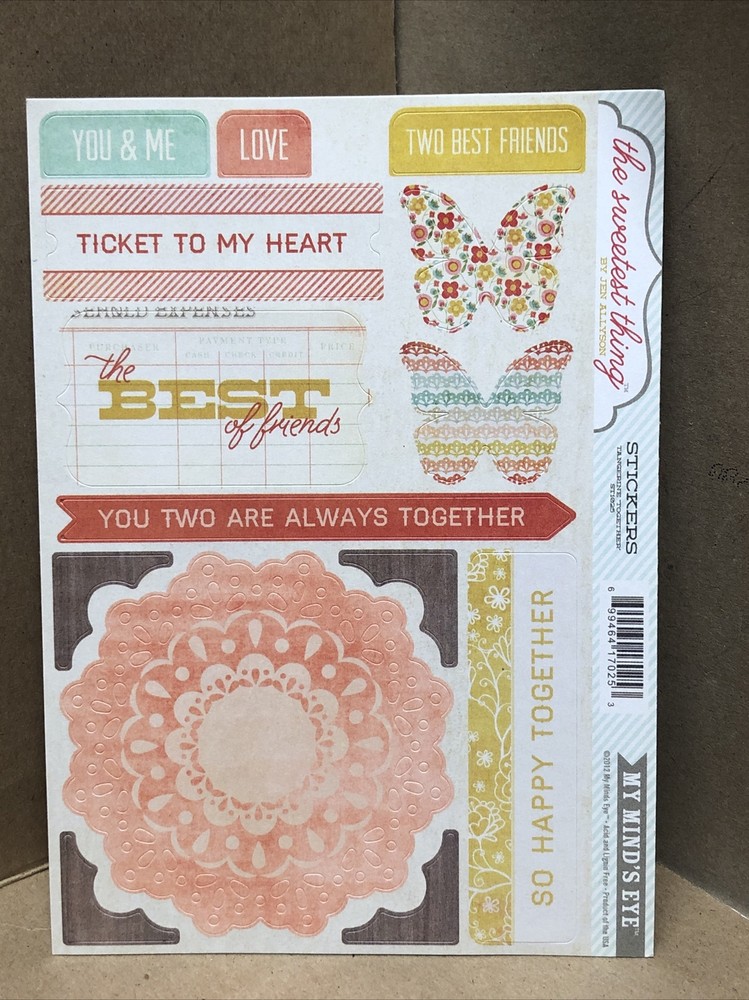 My MInd’s Eye-The Sweetest Thing Stickers-Tangerine Together-ST1025-Jen Allyson