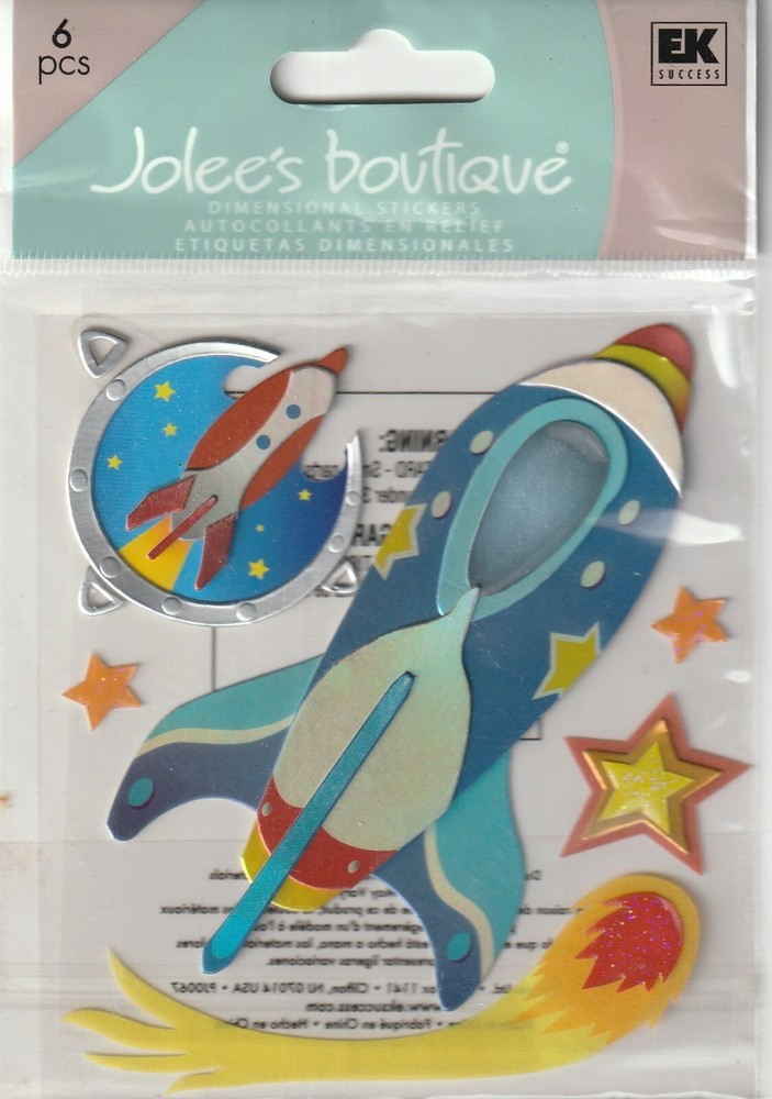 NEW! Jolee’s Boutique 3D Stickers SPACE SHIPS COMET 79061 FAST FREE SHIPPING!