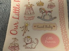 Little Girl Baby Princess sticker sheet, Pink