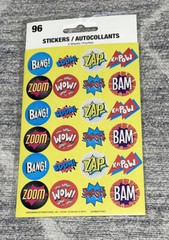 Greenbrier International Stickers Bam Bang! Wow! Zap Words comic book