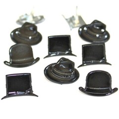MEN’S HAT SCRAPBOOKING DECORATIVE BRADS EYELET OUTLET 8 PCS 3 DESIGNS