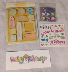 Stickers Baby Shower Scrapbooking Sheets New & Used Assorted Girl Boy Set Of 12