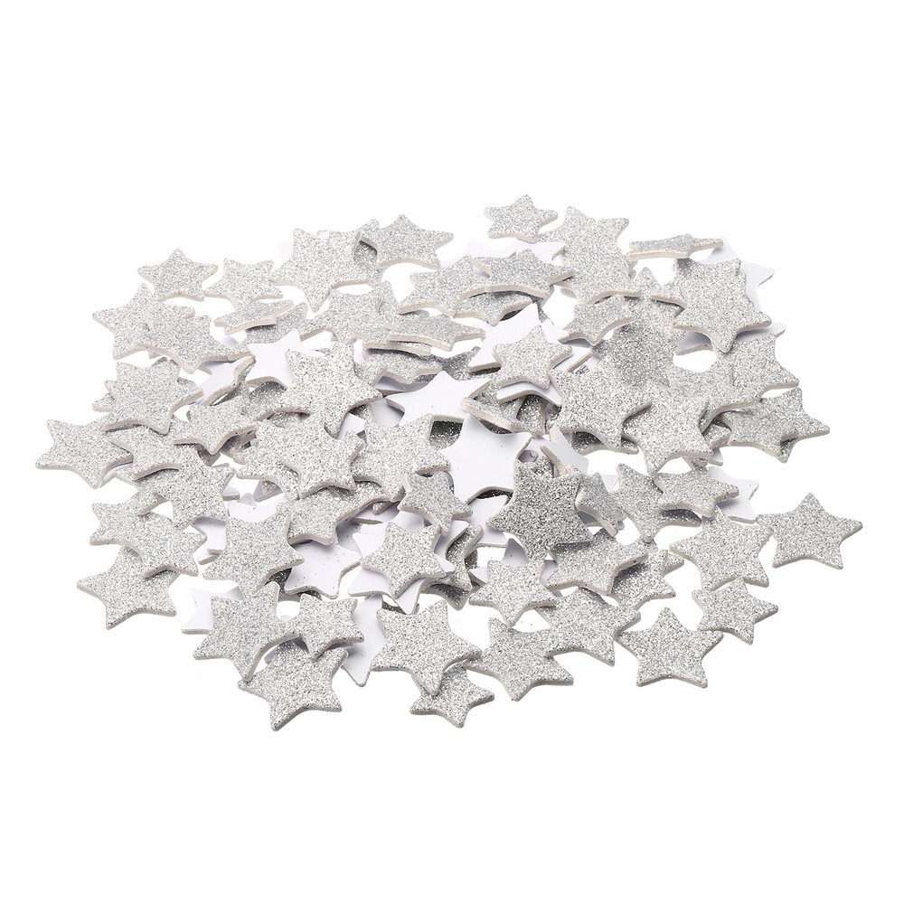 Foam Stickers,1Pack 150Pc EVA Adhesive Glitters Foam Shape Sticker,Silver Star