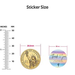 50-500pcs Holographic Thank You Stickers Small Business Package Boutique Labels