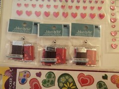10 NEW-lot-SCRAPBOOKING STICKERS-STICKO-SHIMMERING HEARTS-JOLEES CHOCOLATE BARS*