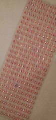 CraftbuddyUS 240 pcs x 8 mm Self Adhesive Faceted Round Gems,Color- AB PINK
