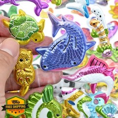 Meafeng 76 PCS 3D Glitter Stickers 6 Sheets