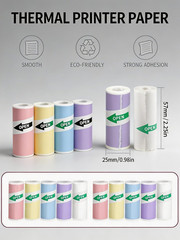 10 Pack Colorful DIY Sticker Paper for Kids, Non-Toxic Craft Supplies