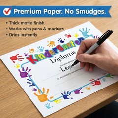30 PCS Handprints Design Kindergarten Diplomas Preschool Graduation Accessory
