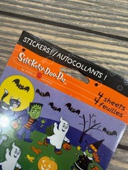 Vtg Stickety Doo Da Halloween Stickers Spooky Characters 4 Sheets Collectible