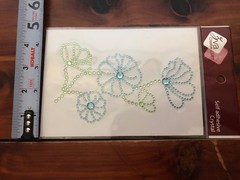 ZVA Creative Self Adhesive Crystals – Blue & Green Rhinestone Flowers