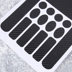 Reusable Vinyl Frame Protector Set for Bicycle Carbon Fibre Black