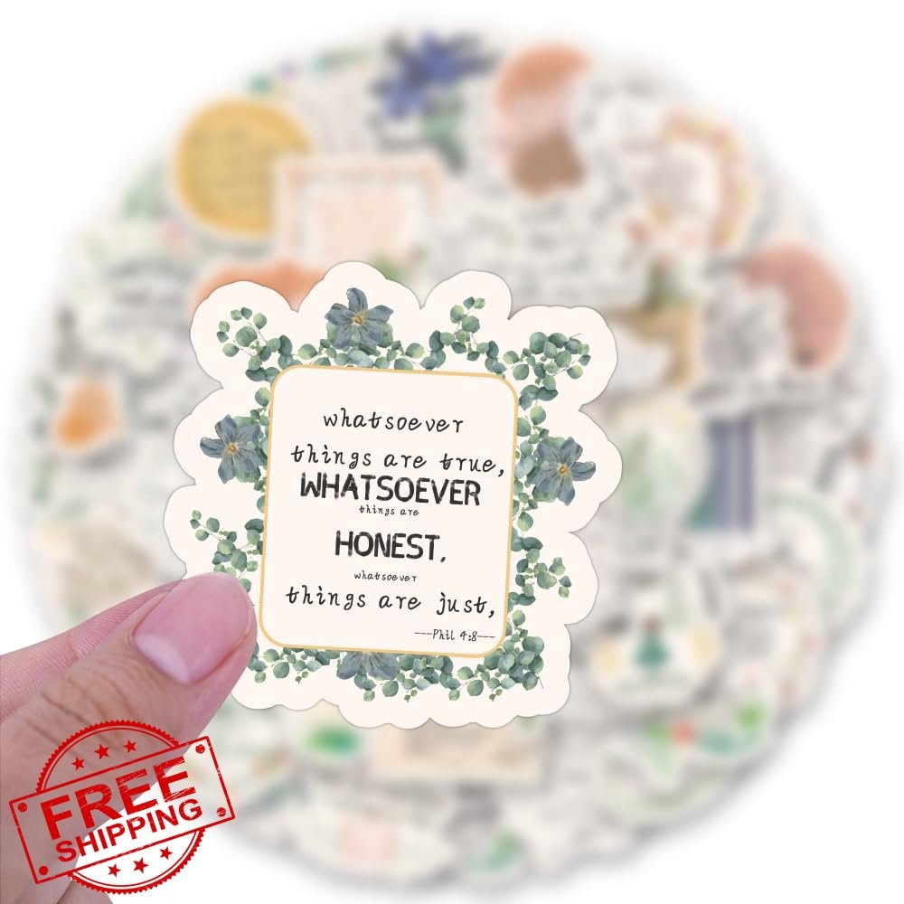 100pc Bible Stickers Christian Verse Journaling Aesthetic Faith