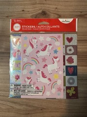 Sticker Lot 15 Packs Unicorn Rainbow Butterfly Flowers Girls Stickers NOS