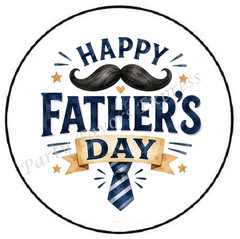 HAPPY FATHERS DAY MUSTACHE TIE ENVELOPE SEALS LABELS STICKERS PARTY FAVORS