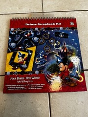 Disney Vintage Scrapbook Lot – New 12×12 Scrapbook + Lot Of Paper & Stickers