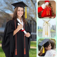 Graduation Cords Red Gold Honor Cord For Class Of 2025 Polyester Yarn 68 Inch