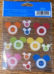 Disney Ek Success Colorful Mickey Mouse Icons Heads Ears Scrapbook Stickers 3D