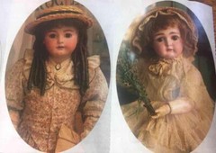 Lot of 5 Vintage Brier Rose Antique Victorian Dolls 3 1/2″ x 2″ Large Stickers