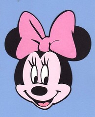 Minnie Mouse Die Cut – 4″, 5″ or 6″ high – Pink or any coloor bow-Mickey Mouse