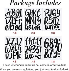 Durable Weatherproof Alphabet Number Decals Pack