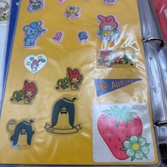 Vtg 1980s Small World Sticker Book Sanrio Scratch Sniff Hello Kitty 10 Pgs Album