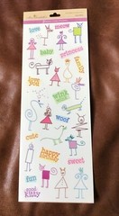2 HUGE 3 x 12″ MISS ELIZABETH’S Sticker Sheets FAMILY & HOME STICKERS *