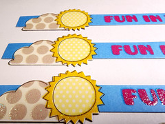 Recollections Fun In The Sun Cardstock Sticker Scrapbooking 6pc Glitter Summer