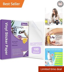 Translucent Printable Vinyl Sticker Paper – Versatile 10 Pack for DIY Crafts
