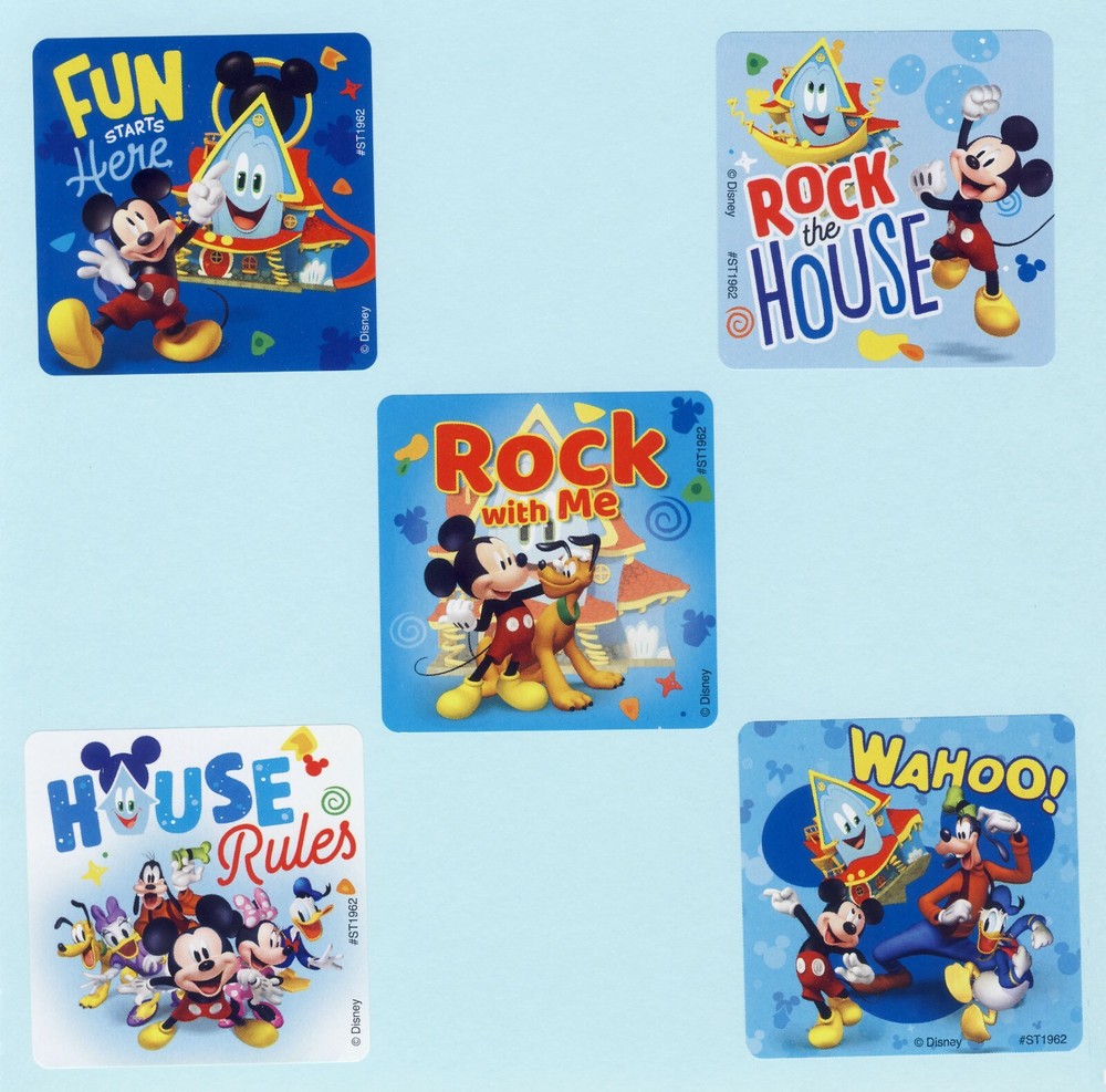 10 Mickey Mouse Funhouse Large Stickers – Minnie, Donald, Pluto, Goofy, Daisy