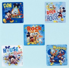 10 Mickey Mouse Funhouse Large Stickers – Minnie, Donald, Pluto, Goofy, Daisy