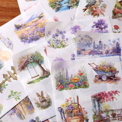 Scrapbook Stickers 50 Sheets Seasonal Landscape Sticker 400 Pre-Cut Washi Sticke