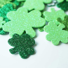 St. Patrick’s Day Foam Stickers Green Shamrock Clover Glitter Stickers Irish Clo