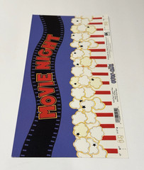 EK Success Scrapbook Title Over-all Movie Night Theater Family Fun EKOV/149 NEW