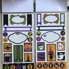 Halloween Words Letters Numbers Stickers Lot of 2 Studio g Flip Pack