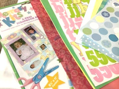 Baby Scrapbooking Lot Girl/Boy Memory Kit Pink Blue Yellow Green Pastels Memorie