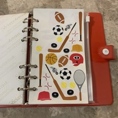 Vintage Stickopotamus Gingham Sticker Binder Book Zipper Pouch Stickers Sheets!