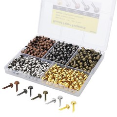 Mini Brads for Paper Crafts 500Pcs Multicolor Metal Paper Fasteners 8X17Mm Fa…