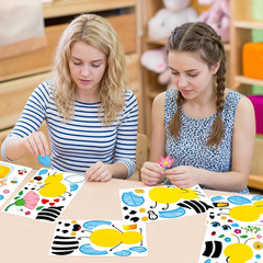 Make Your Own Honey Bee Stickers 36 Pack Spring Summer Make a Face DIY Stickers