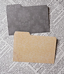 8 Mini File Folders Scrapbook Junk Journal Card Making Crafts Vintage Patterns