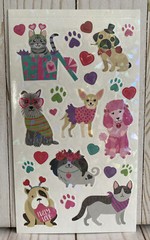 Cat Kittens Chihuahua Bulldog Dogs Puppy Love Hearts Stickers New Kids Decorate