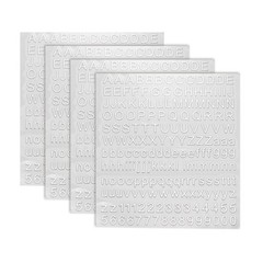 4 Sheets 3D Mini Metal Alphabet Stickers, Self-Adhesive DIY Decor for Scrapbooki