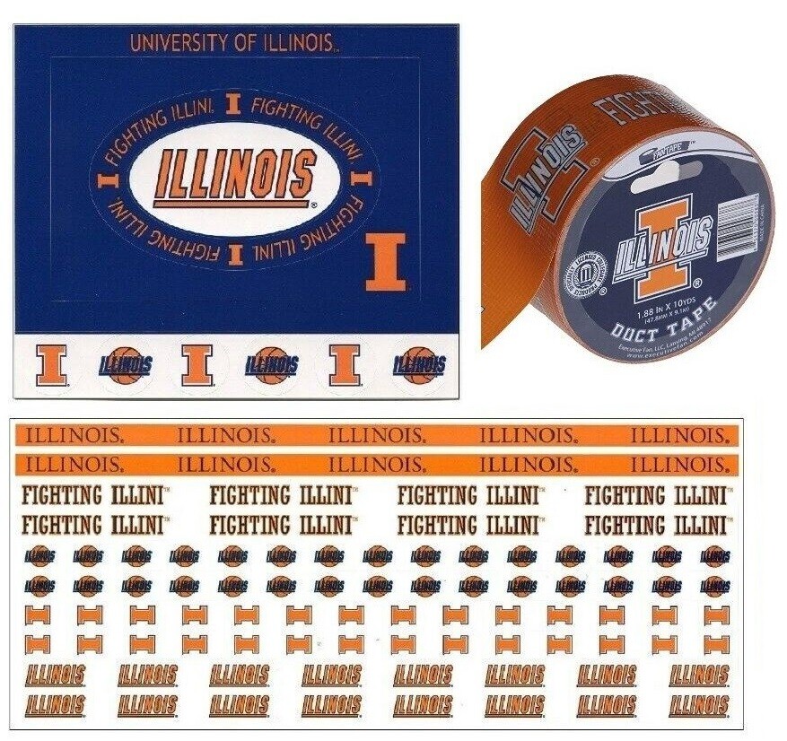 University of Illinois NCAA Scrapbook Stickers – Duck Tape U-CHOOSE