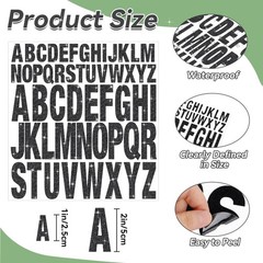 15 Sheets Letter Stickers 780 Pcs Glitter Capital Letters Large Self-Adhesive