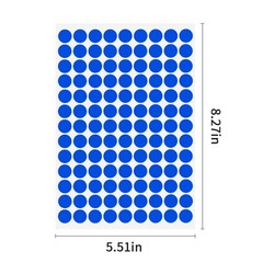 2340 PCS Colored Dot Stickers 1/2″ Color Round Circle 1/2 INCH, Multicolored