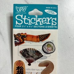 vintage frances meyer asian stickers 4 Sheets
