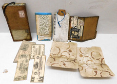 Junk Journal Ephemera Money Envelope & File Tag Vintage Style Grungy Set A