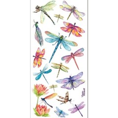 Violette Stickers Dragonflies Sticker Sheet Watercolor Insect Scrapbook Stickers